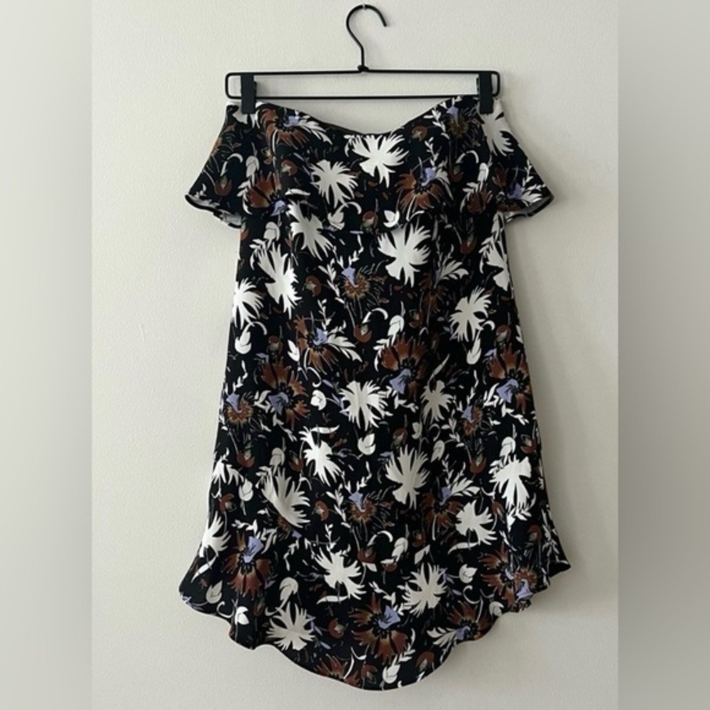 A.L.C. Romy Silk Floral Print Strapless Mini Dress Size 8